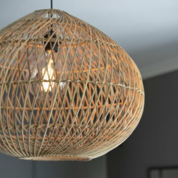 PR Home Karen Závesné svietidlo s ratanovým tienidlom Ø 70 cm