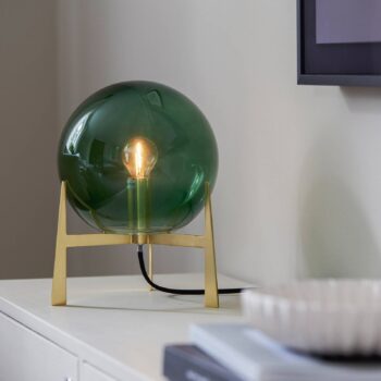 PR Home Milla stolová lampa 28 cm zlatá/zelená