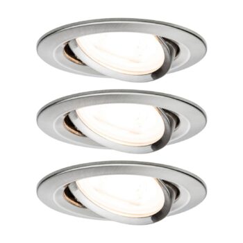 Paulmann 3-bodové svetlo Nova okrúhly otočný/stmievateľný, železo