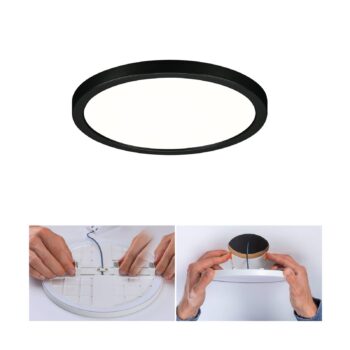 Paulmann Areo LED panel okrúhly čierny 4000K Ø17,5cm