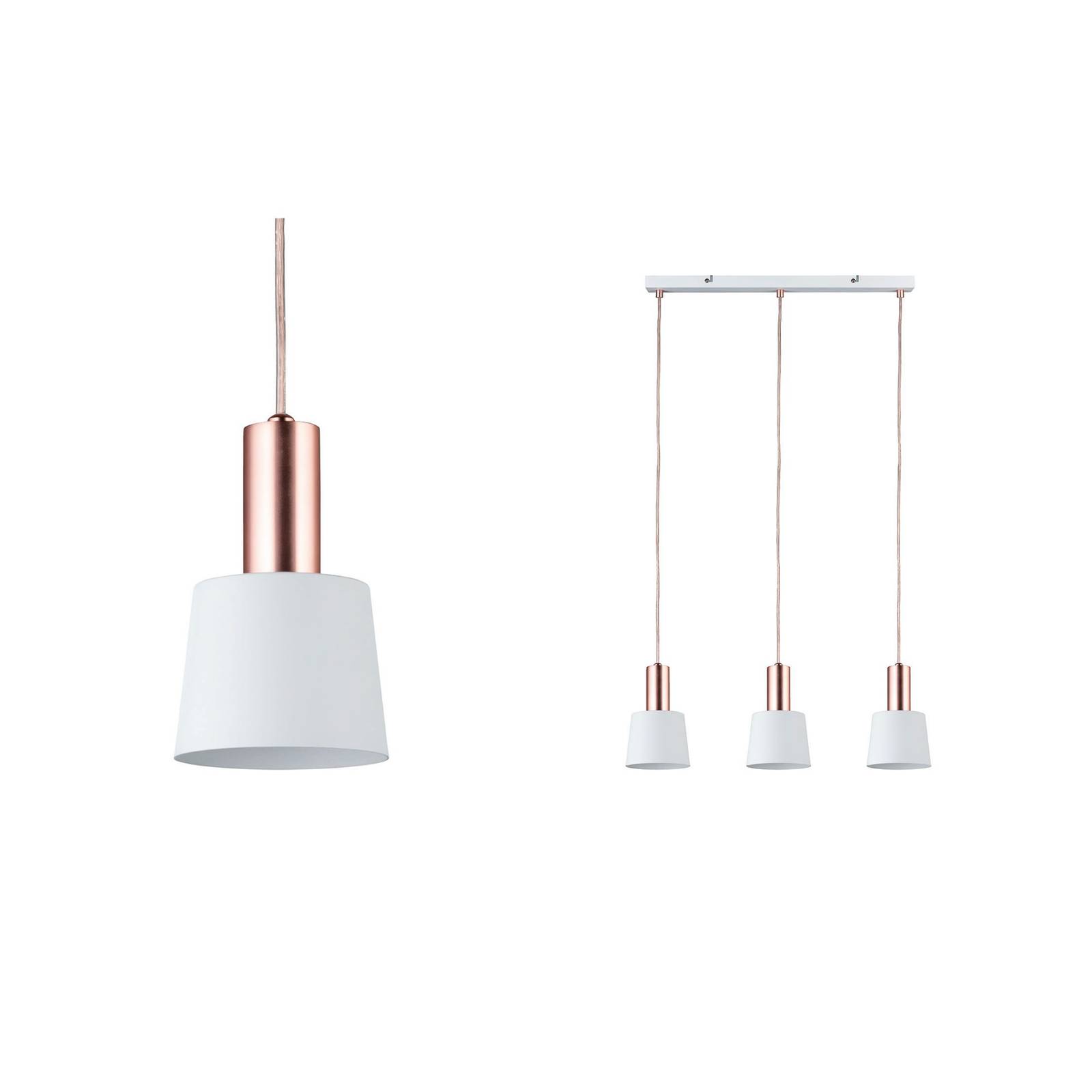 Paulmann Haldar závesná lampa 3-pl., v bielej Paulmann Haldar závesná lampa 3-pl., v bielej