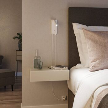 Paulmann Hulda USB LED nástenný reflektor 3-stupňové stmievateľné biela