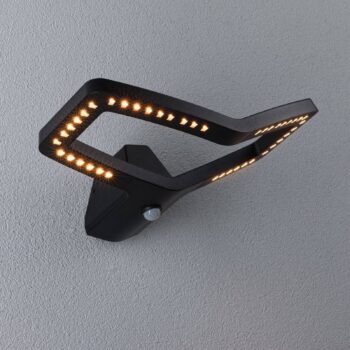 Paulmann Inteligentné senzorové nástenné svietidlo Alara, CCT, antracit IP44