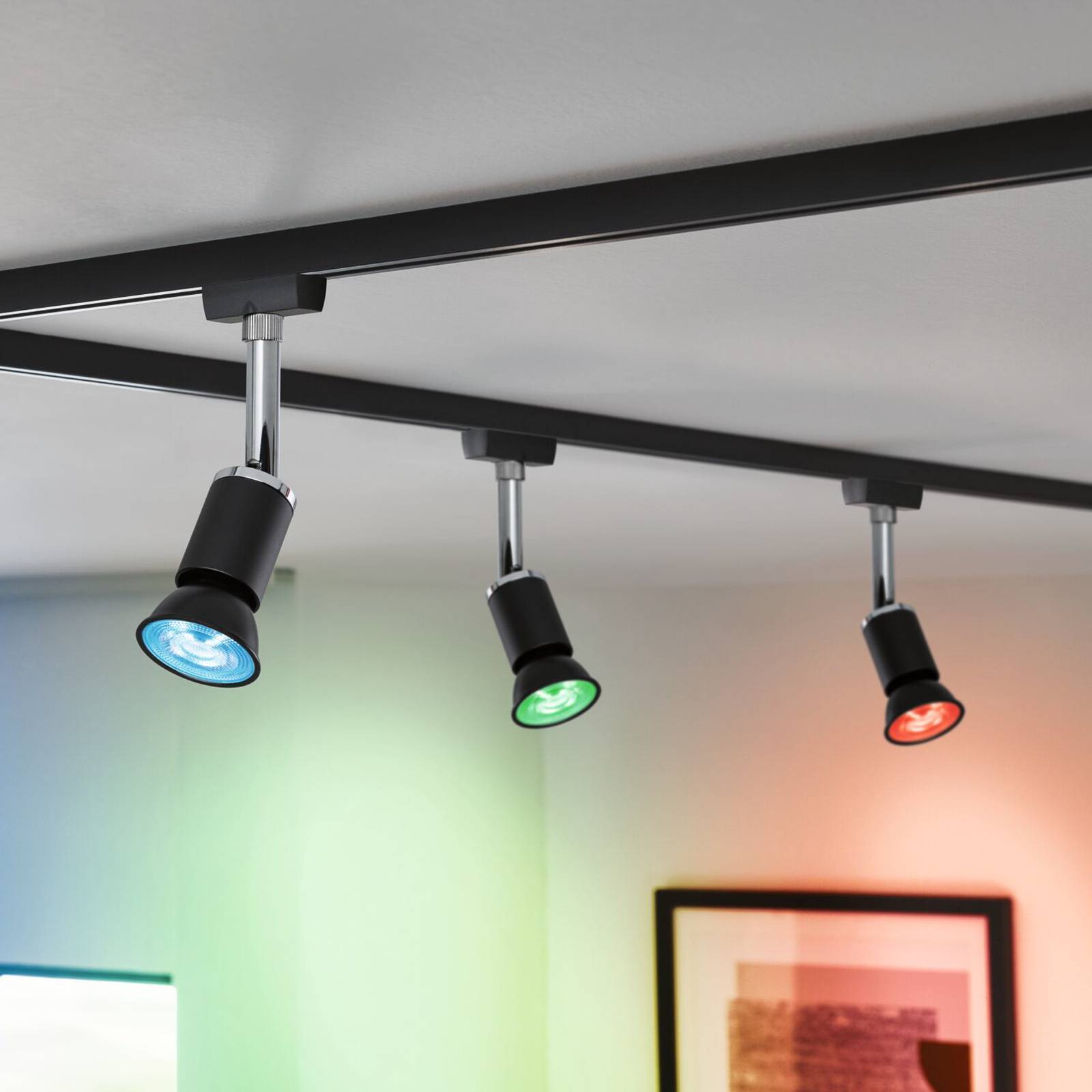 Paulmann LED GU10 4,8W 350lm ZigBee RGBW čierna Paulmann LED GU10 4,8W 350lm ZigBee RGBW čierna