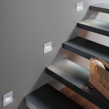 Paulmann LED senzorová nástenná svietidlo Edge Quadro, biela 8x8 cm