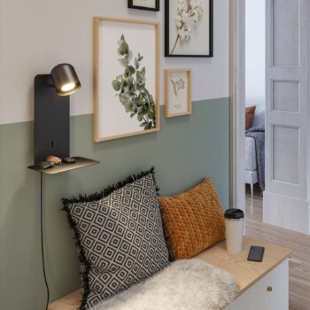 Paulmann Malena USB bodové svetlá polička čierna