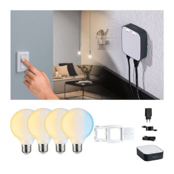 Paulmann Smart Home Set ZigBee 4x E27 7W LED G95 matná CCT