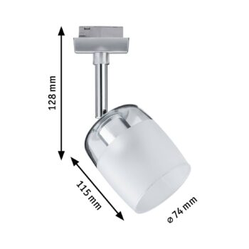 Paulmann URail Blossom, chróm/číra/satinovaná