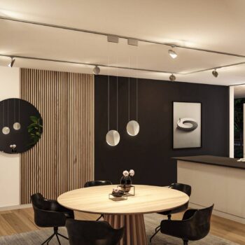 Paulmann URail-Pendel Alejandro chróm 3.000 K 3-stupňové stmievateľné