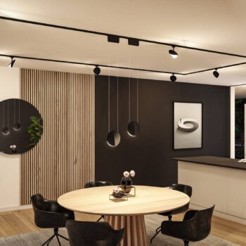 Paulmann URail-Pendel Alejandro čierna 3.000 K 3-krokové stmievateľné