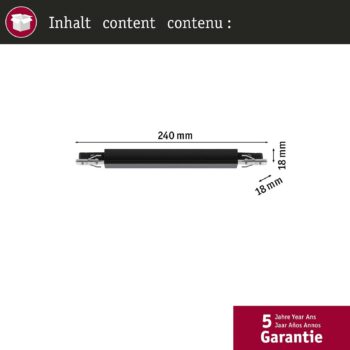 Paulmann URail adaptér na lištu Zigbee stmievač/vypínač čierny