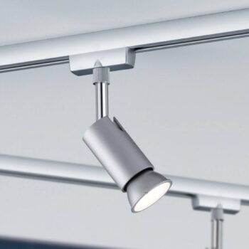 Paulmann URail-koľajnicový bodový svietidlo Pure I, chróm matný, GU10, kov