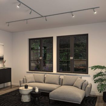 Paulmann URail-koľajnicový bodový svietidlo Salt, chróm matný, GU10