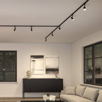 Paulmann URail-koľajnicový spot Runa, čierna matná, GU10