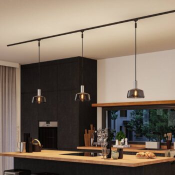 Paulmann URail tienidlo na lampu Neila 2Easy, Ø 23 cm, dymové sklo