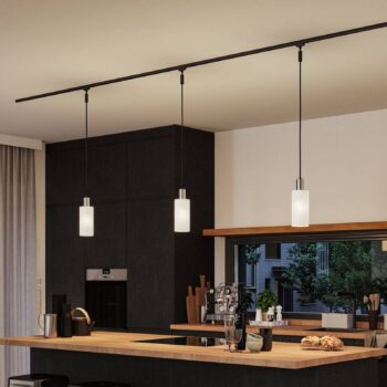 Paulmann URail tienidlo na lampu Raja 2Easy, opál, Ø 10 cm