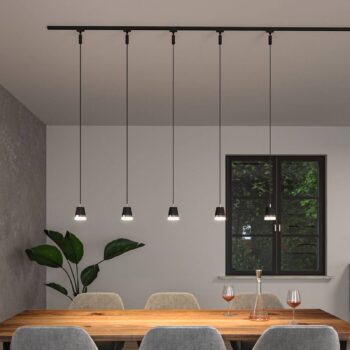 Paulmann URail závesné svietidlo Cone, čierne matné, GU10