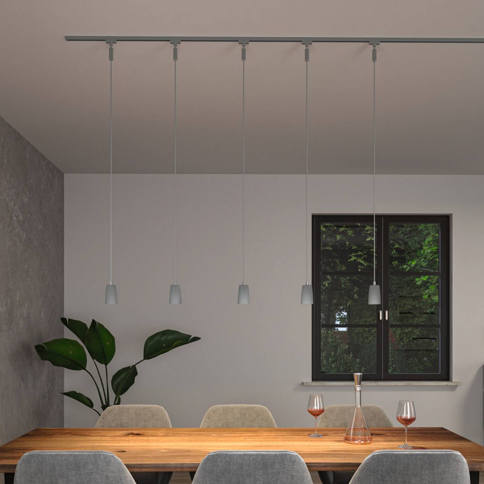 Paulmann URail závesné svietidlo Cover, chróm matný, GU10 Paulmann URail závesné svietidlo Cover, chróm matný, GU10