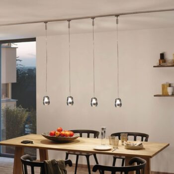 Paulmann Vento tienidlo, dymovo sivé, Ø 8 cm, sklo