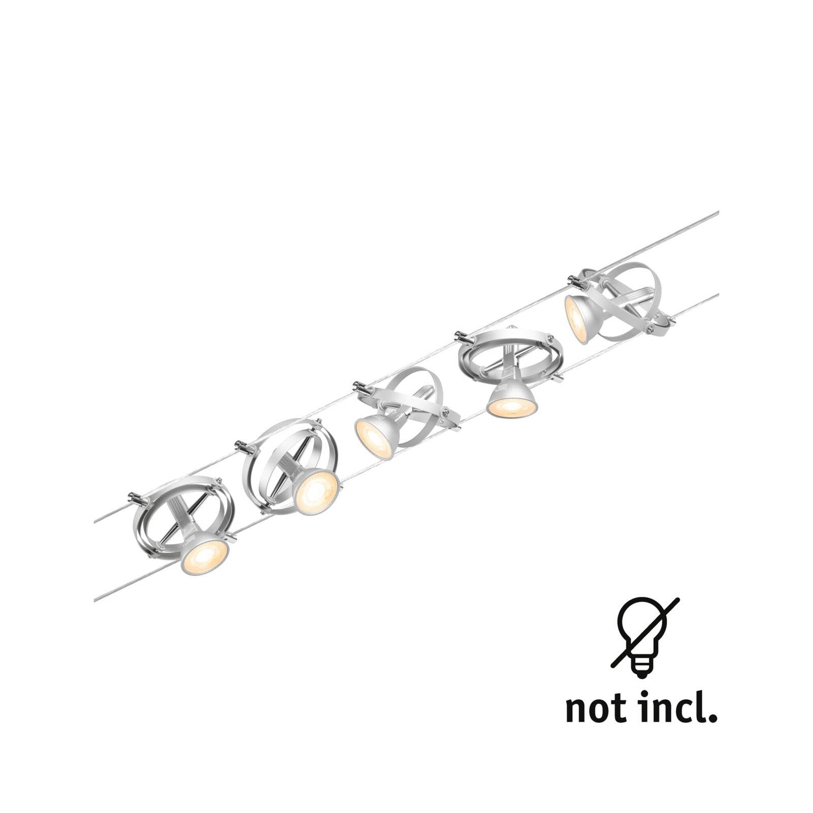 Paulmann Wire Cardan lankový systém 5-pl. 5m chróm Paulmann Wire Cardan lankový systém 5-pl. 5m chróm