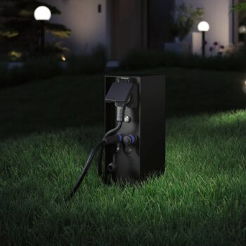 Paulmann Zástrčka & Shine stĺpik zásuvky Rio Senzor