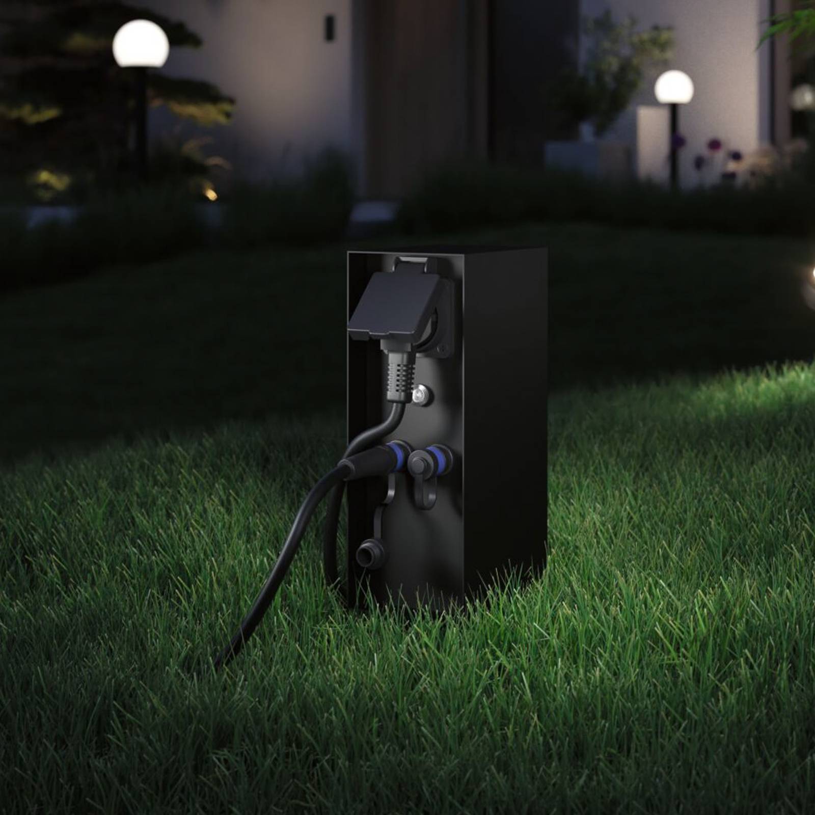 Paulmann Zástrčka & Shine stĺpik zásuvky Rio Senzor Paulmann Zástrčka & Shine stĺpik zásuvky Rio Senzor