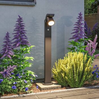 Paulmann chodníkové LED svetlo Cuff, hliník, senzor, antracitová farba