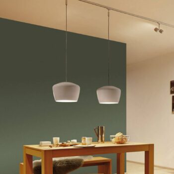 Paulmann tienidlo Pom, biele, Ø 35 cm, kov