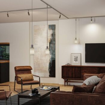 Paulmann tienidlo U-Rail Valerio 2Easy, sivé, Ø 10 cm