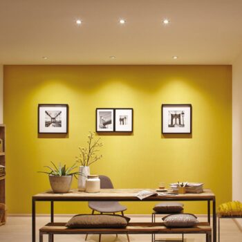 Paulmann zapustene LED svietidla Nova, biela Ø 8 cm GU10-LED IP44, sada 3 ks