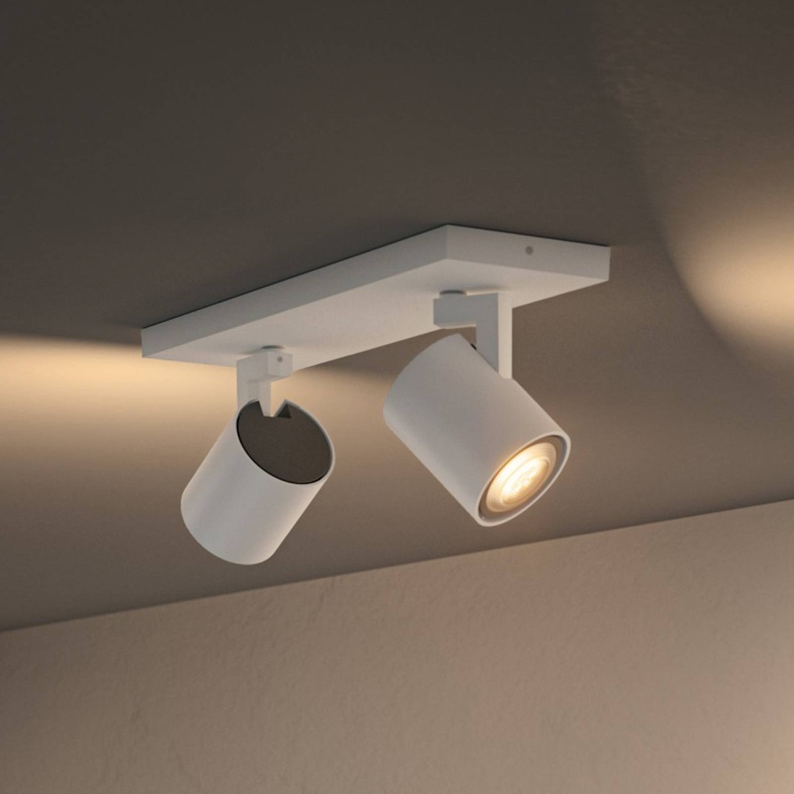 Philips Hue LED bodové svetlá Runner, 2-pl., stmievač, biely Philips Hue LED bodové svetlá Runner, 2-pl., stmievač, biely