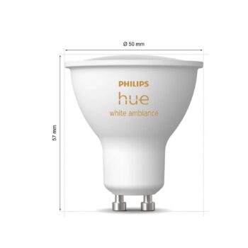 Philips Hue White Ambiance GU10 4,2 W reflektor, 3 ks