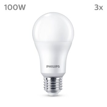Philips LED E27 13W 1 521lm 2 700 K matná 3ks