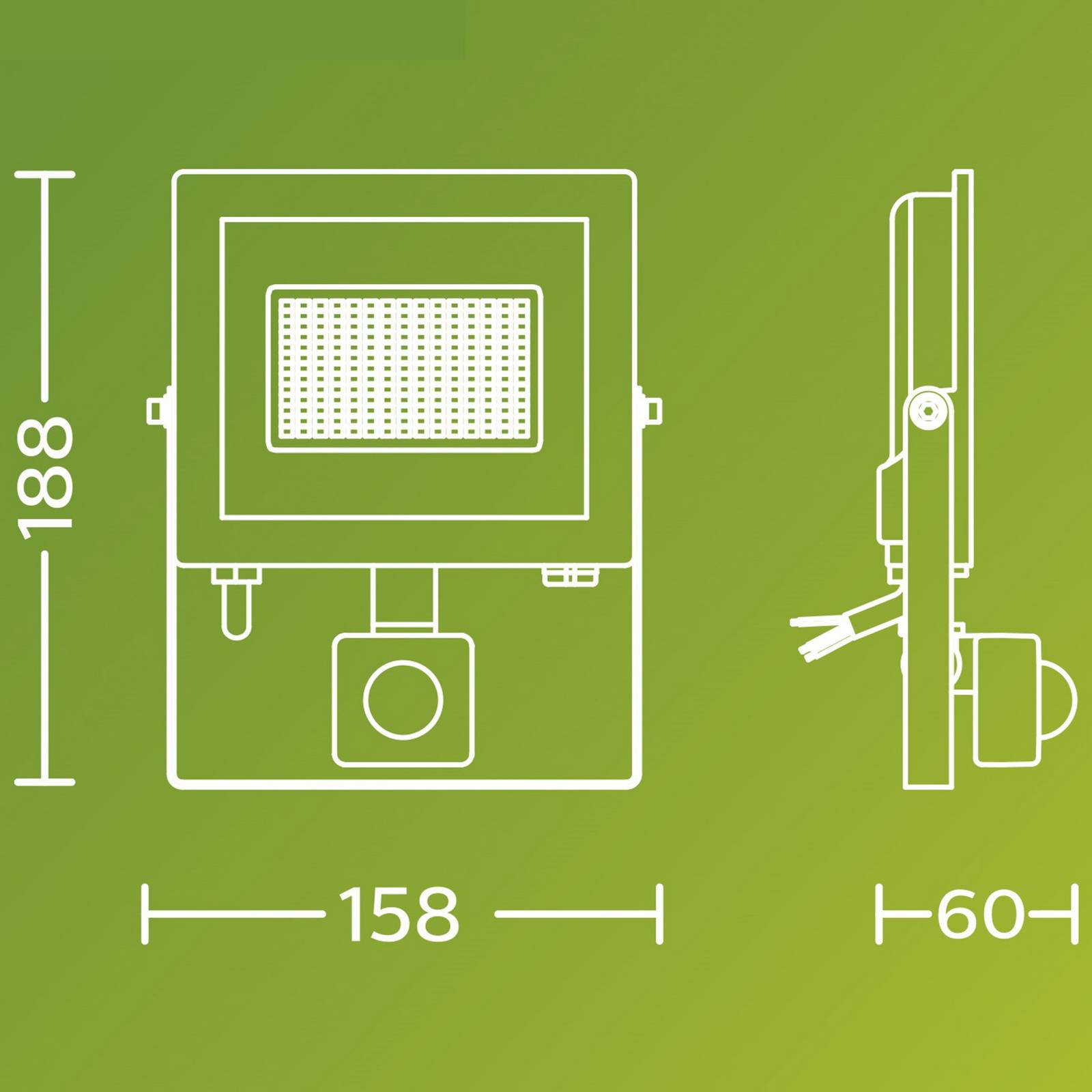 Philips LED reflektor vonkajší Lois UE Sensor, 14 W, 5.000 K IP65 Philips LED reflektor vonkajší Lois UE Sensor, 14 W, 5.000 K IP65