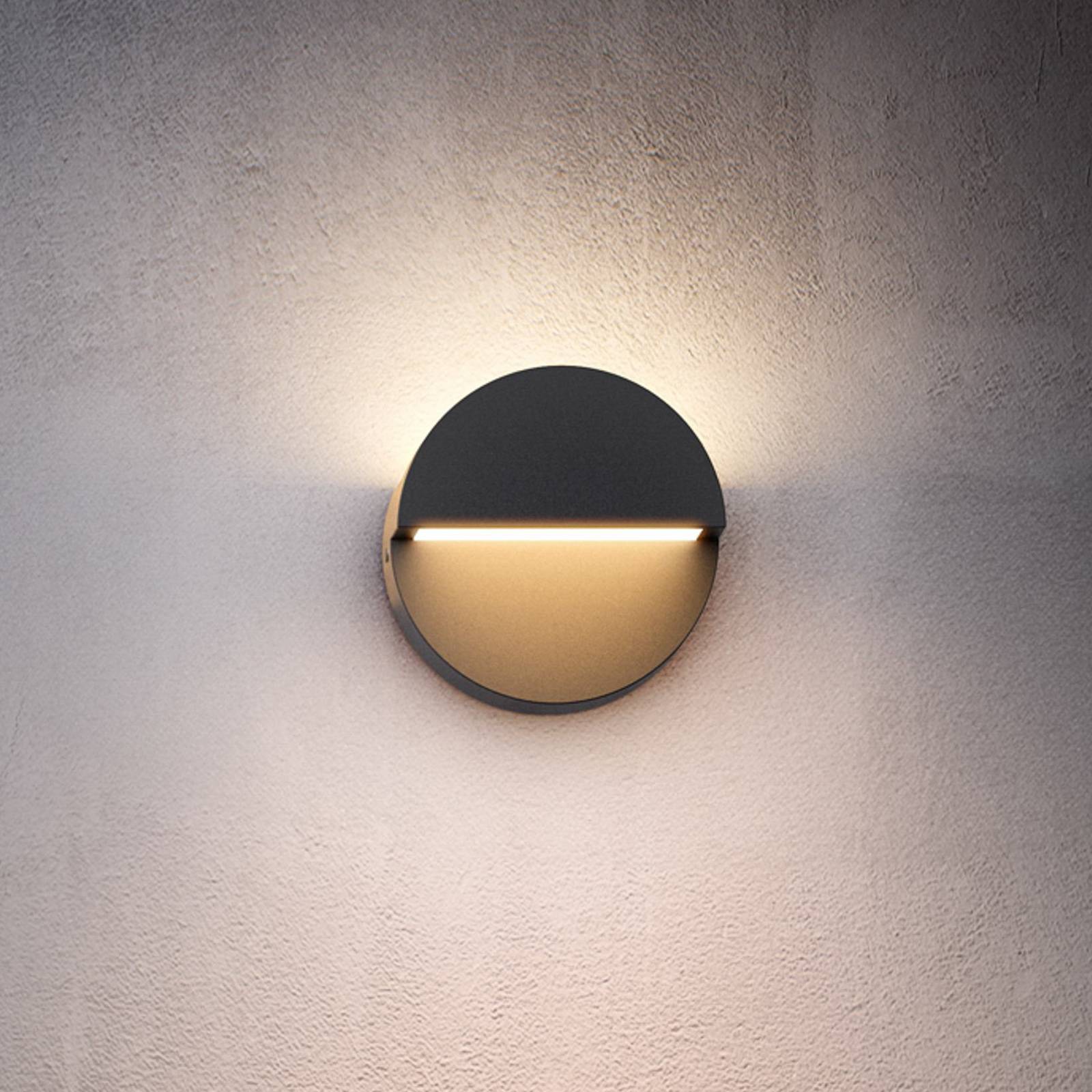 Philips LED vonkajšie nástenné svietidlo Valor UE, antracitová, hliník, IP44 Philips LED vonkajšie nástenné svietidlo Valor UE, antracitová, hliník, IP44