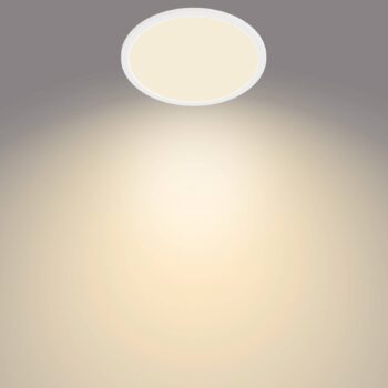 Philips SuperSlim LED IP44 2 700 K Ø 24,5 cm biela