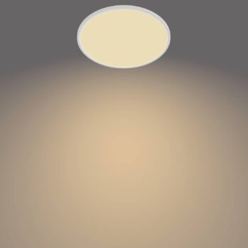 Philips SuperSlim stropné svietidlo 2 700 K Ø 42 cm biele