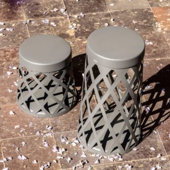 Podstavná lampa Shadow LED, tmavosivá, hliník, výška 45 cm