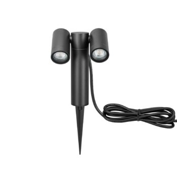 Pozemný bodový reflektor CMD 9089, antracitový, dĺžka 17 cm, IP65, 2-pl