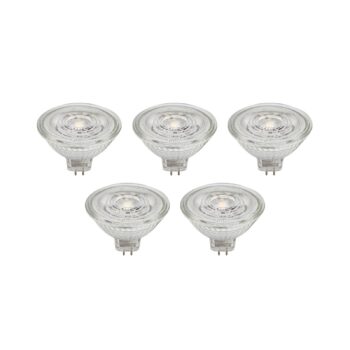 Prios LED reflektor GU5.3 4,3W 345lm 36° číry 830 sada 5 ks