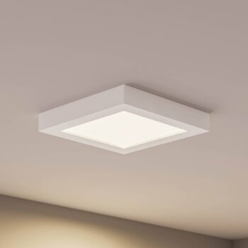 Prios LED stropné svietidlo Alette, biele, 22,7 cm 24W, stmievateľné