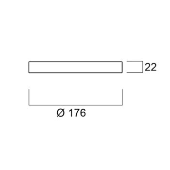 Prstencový kryt pre Start 5v1, čierny matný, Ø 17,6 cm