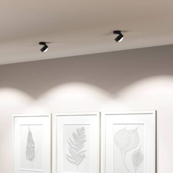 Puk! 80 Move LED svetlá šošovka matná čierna/chróm