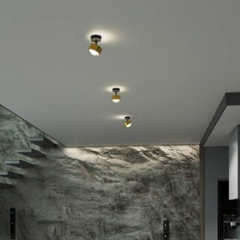 Puk! 80 Turn up/downlight matná zlatá/čierna