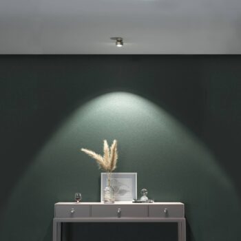 Puk Mini Move LED, číre šošovky, matný nikel