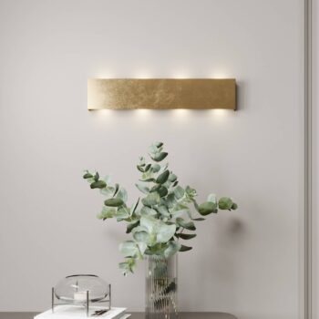 Quitani LED nástenné svietidlo Maja, zlatá antika, šírka 54 cm