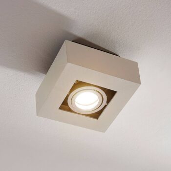 Reflektor Arcchio Vince, 14 x 14 cm, biely/chróm, kov, GU10