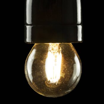 SEGULA LED E27 3W golfová loptička 24V DC vlákno číre 927 stmievateľné