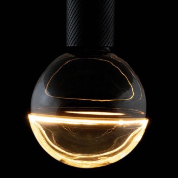 SEGULA LED-Globe Illusion E27 G145 číra/čierna 6W 1900K dim