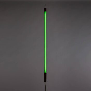 SELETTI LED svetlo Linea, zelené, drevené detaily, univerzálne